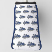 Donkerblauwe Waterverf Golfheadcover (Draai 90)