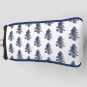 Donkerblauwe Waterverf Golfheadcover (Voorkant)