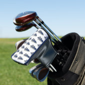 Donkerblauwe Waterverf Golfheadcover (Insitu)