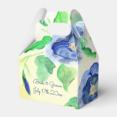 Donkerblauwe Waterverf Roos Fancy Bedankdoosjes (Achterkant)