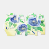 Donkerblauwe Waterverf Roos Fancy Bedankdoosjes (Uitgevouwen)