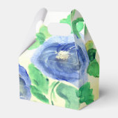 Donkerblauwe Waterverf Roos Fancy Bedankdoosjes (Voorkant Zijde)