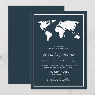 Donkerblauwe Wereldkaart Elegant Travel Theme We Kaart