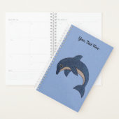 , donkerblauwe, witachtige dolfijn planner (Display)