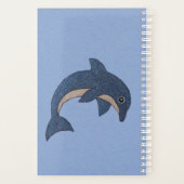 , donkerblauwe, witachtige dolfijn planner (Achterkant)