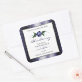 Donkerblauwe witte etiketten met mousserende glitt (Envelop)