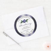 Donkerblauwe witte etiketten met mousserende glitt (Envelop)