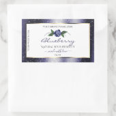 Donkerblauwe witte etiketten met mousserende glitt (Tas)