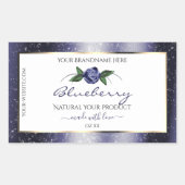 Donkerblauwe witte etiketten met mousserende glitt (Voorkant)