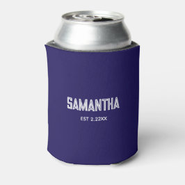 Donkerblauwe & witte monogramnaam Koeler