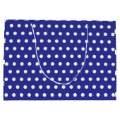 DONKERBLAUWE WITTE STIP CUSTOM GESTYLEERD GROOT CADEAUZAKJE (Achterkant)