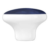 Donkerblauwe wolken keramische knop (Zijkant)
