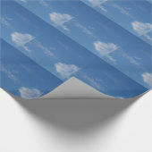 donkerblauwe wolken met witte wolken cadeaupapier (Hoek)
