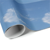 donkerblauwe wolken met witte wolken cadeaupapier (Rol Hoek)