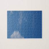 donkerblauwe wolken met witte wolken legpuzzel (Horizontaal)