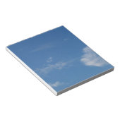 donkerblauwe wolken met witte wolken notitieblok (Schuin)