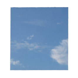 donkerblauwe wolken met witte wolken notitieblok