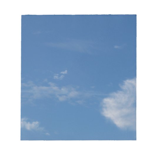 donkerblauwe wolken met witte wolken notitieblok (Voorkant)