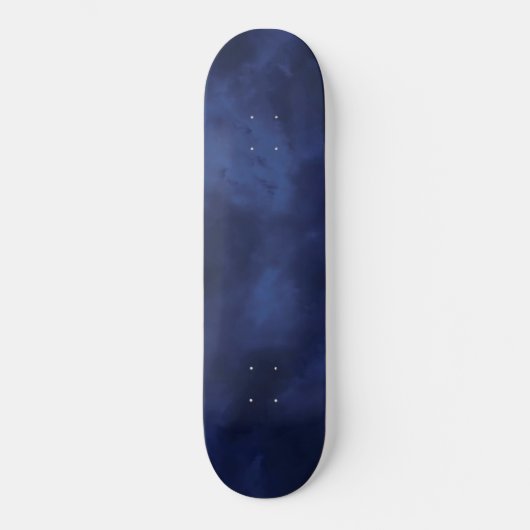 Donkerblauwe wolken persoonlijk skateboard (Voorkant)