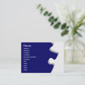 Donkerblauwe zandsteen — Puzzle-kaart Visitekaartje (Staand voorkant)