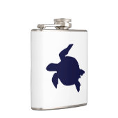 Donkerblauwe Zeeen schildpad Heupfles (Rechts)