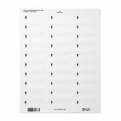Donkerblauwe Zeepaard Etiket (Full Sheet)