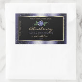 Donkerblauwe zwarte etiketten met mousserende glit (Tas)