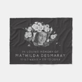  donkerbloedig gedenkteken in liefdevol geheugen fleece deken (Voorkant (Horizontaal))