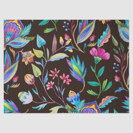  donkerbloemig ontkoppelbaar tissuepapier (Voorkant)