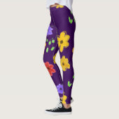 donkerbloemige Paarse Leggings (Links)