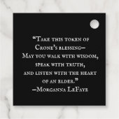 Donkerbloesemkroningsceremonie Bedankjes Labels (Achterkant)