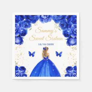 Donkerblonde haar Prinses Sweet Sixteen Servet