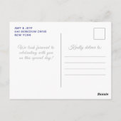 Donkerblonde Haren Prinses Sweet Sixteen Briefkaart (Achterkant)