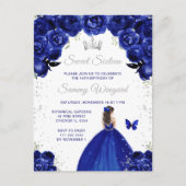 Donkerblonde Prinses Sweet Sixteen Briefkaart (Voorkant)