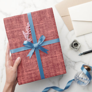 Donkerblosemt Linnen Cadeaupapier