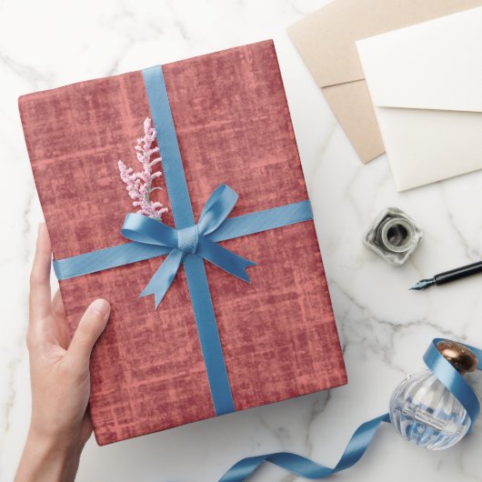 Donkerblosemt Linnen Cadeaupapier (Geschenken)