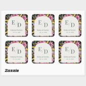 Donkerblossem Roze Lelie Trouw Envelope Vierkante Sticker (Vel)