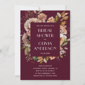 donkerbordeauxrood Vrijgezellenfeest | Elegant Boh Kaart (Voorkant)
