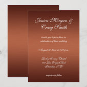 Donkerborsgeborsteld koper ombre Wedding Kaart (Voorkant / Achterkant)