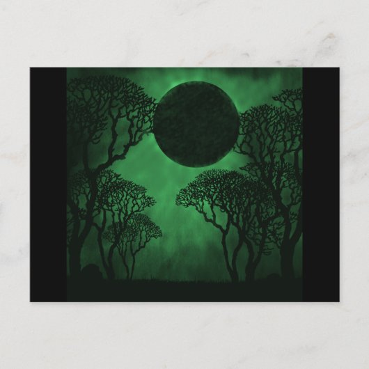 Donkerbos Eclipse Briefkaart, groen Briefkaart (Voorkant)