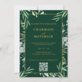 Donkerbos Groene Minimale Tekst van de Grens Gold  Kaart (Voorkant)