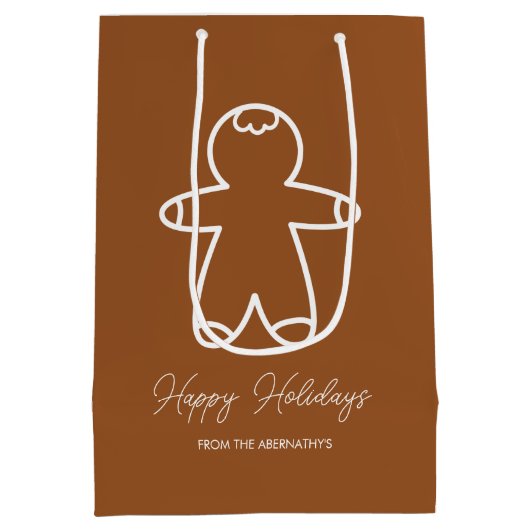 Donkerbruin 965324 peperkoek Man Medium Cadeauzakje (Achterkant)