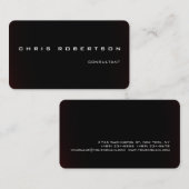 Donkerbruin aantrekkelijk aantrekkelijk, modern visitekaartje (Voorkant / Achterkant)