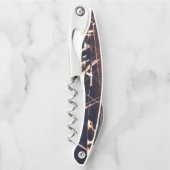 Donkerbruin abstract patroon kurkentrekker (Voorkant)