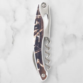 Donkerbruin abstract patroon kurkentrekker (Achterkant)