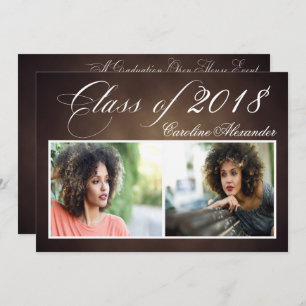 Donkerbruin Afstuderen Uitnodiging tot feestvieren