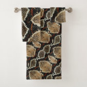 donkerbruin beige dierlijk drukwerk bad handdoek (Insitu)