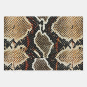 donkerbruin beige dierlijk drukwerk inpakpapier vel (Voorkant)