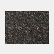  donkerbruin bewerkt leder