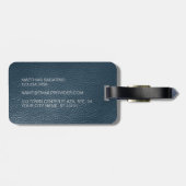 Donkerbruin Blauwgroen blauw Classy Simple Plaid P Bagagelabel (Achterkant horizontaal)